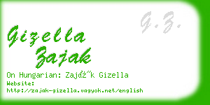 gizella zajak business card